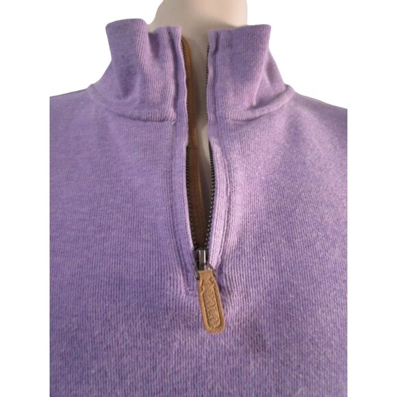 Polo Ralph Lauren Estate Rib Quarter Zip Light Purple Cotton Men's XXL EUC - Picture 2 of 16